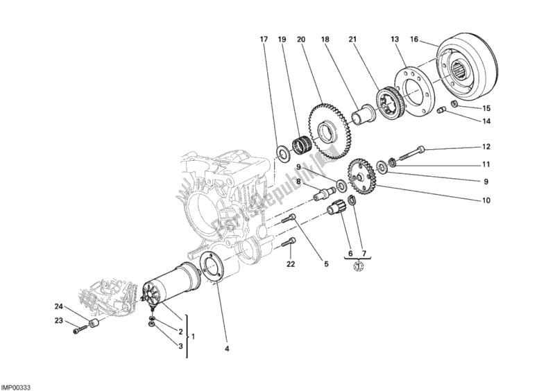 Toutes les pièces pour le Demarreur du Ducati Sportclassic GT 1000 USA 2007